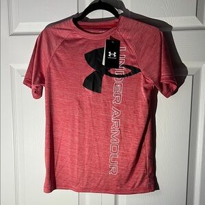 Under Armour Boy's Heathered Red Tee